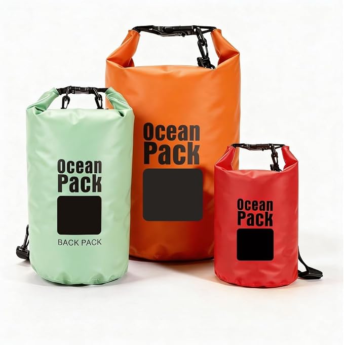 Waterproof Dry Bag Backpack Set of 3 – PVC Roll Top Waterproof Bags by Unknown