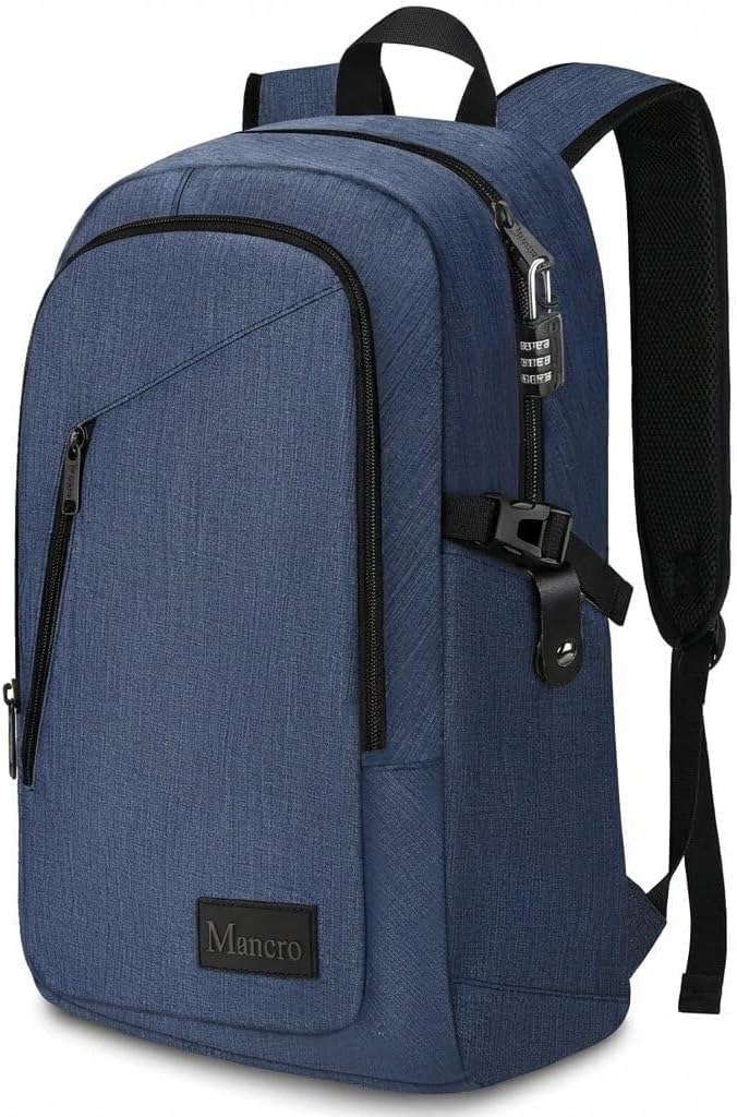 Mancro Laptop Backpack, 15.6 inch Business Backpack Anti Theft College School - Image 7