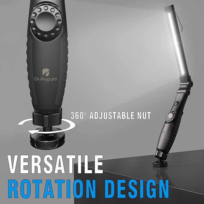 Dr. Prepare LED Work Light, 700 Lumens Foldable Rechargeable Work Light - Image 5