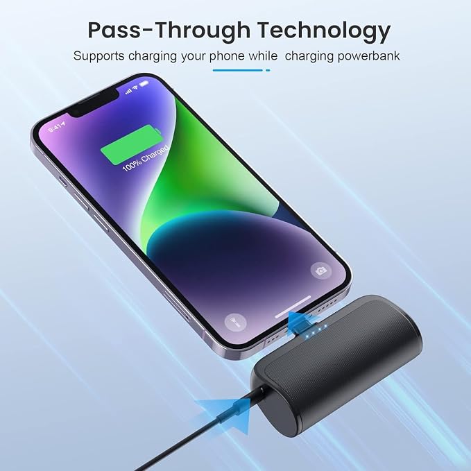 Mini Portable Charger for iPhone 5200mAh, 20W PD Fast Charging Power Bank - Image 6