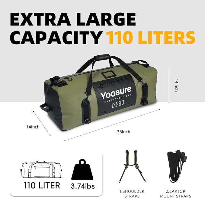 Waterproof Duffel Bag 110L - Image 5