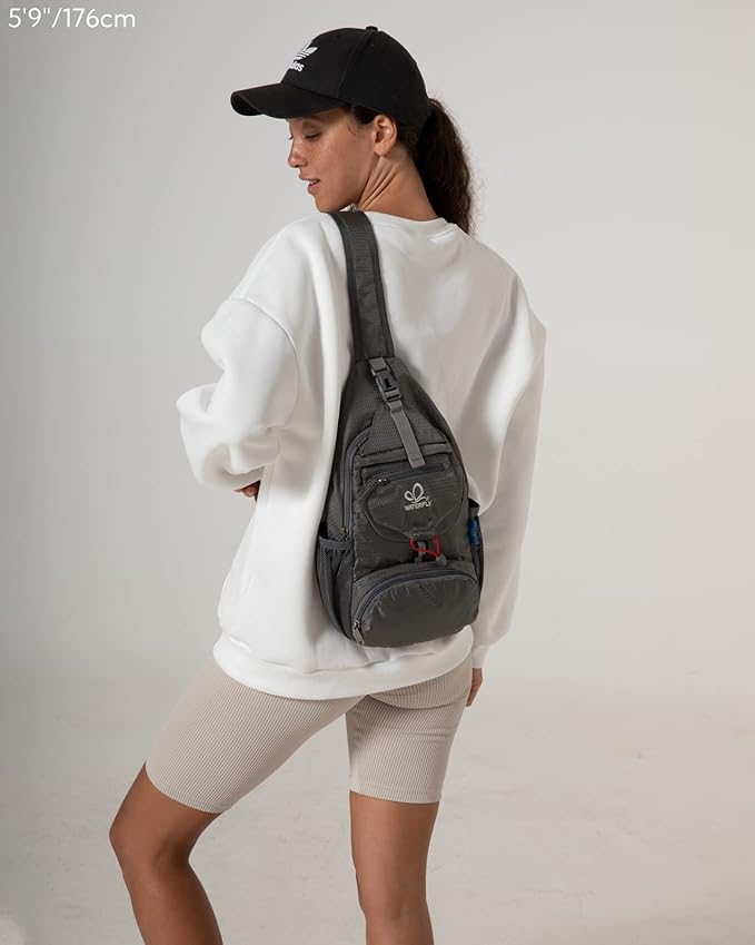 WATERFLY Packable Small Crossbody Sling Backpack Shoulder Chest Bag Daypack - Image 7