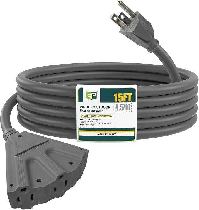 EP 15 Ft Outdoor Extension Cord by ENERGYPRO