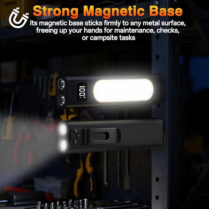 Rechargeable Flashlights High Lumens 1800, Flat EDC Flashlight Rechargeable - Image 5