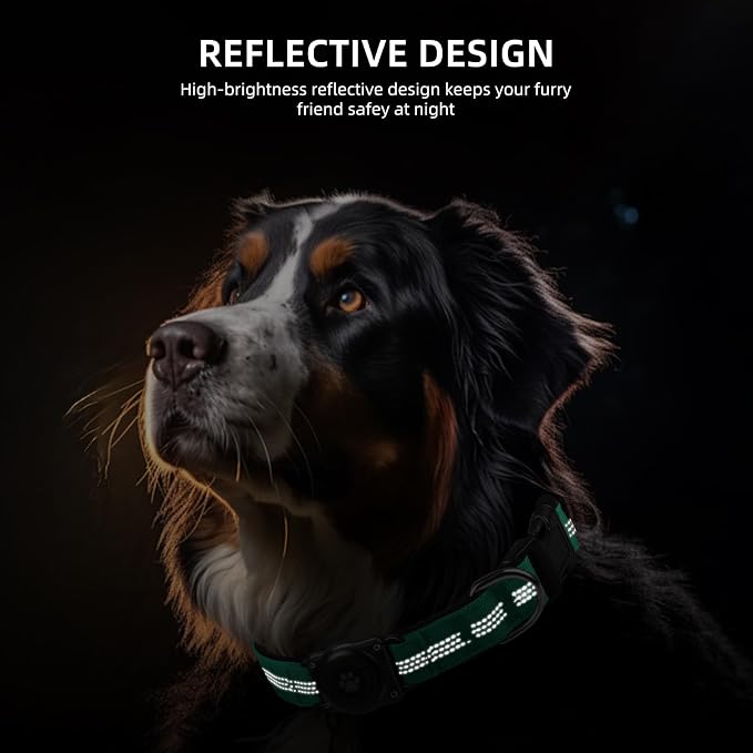 Upgraded AirTag Dog Collar, IP68 Waterproof Air Tag Dog Collar Holder, - Image 4