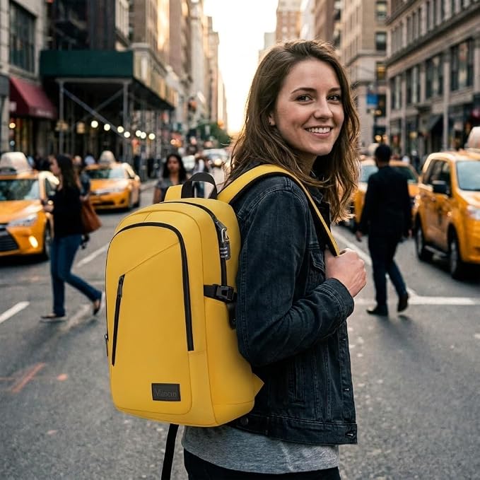 Mancro Travel Laptop Backpack, 15.6 in Anti Theft Backpack - Image 3