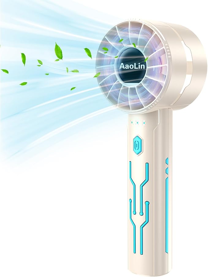 Portable High Speed Mini Handheld Fan, USB Rechargeable Neck Personal Mini Fan by AaoLin