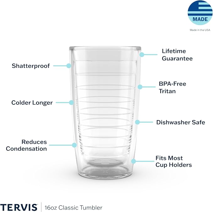 Tervis Clear & Colorful Tabletop Made in USA Double Walled Insulated Tumbler - Image 3