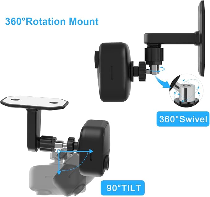 2Pack Adhesive Wall Mount Adjustable Security Wall Mount Bracket - Image 3