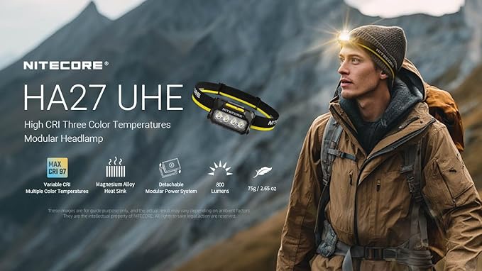 Nitecore HA27 UHE Headlamp, 800 Lumens High CRI - Image 2