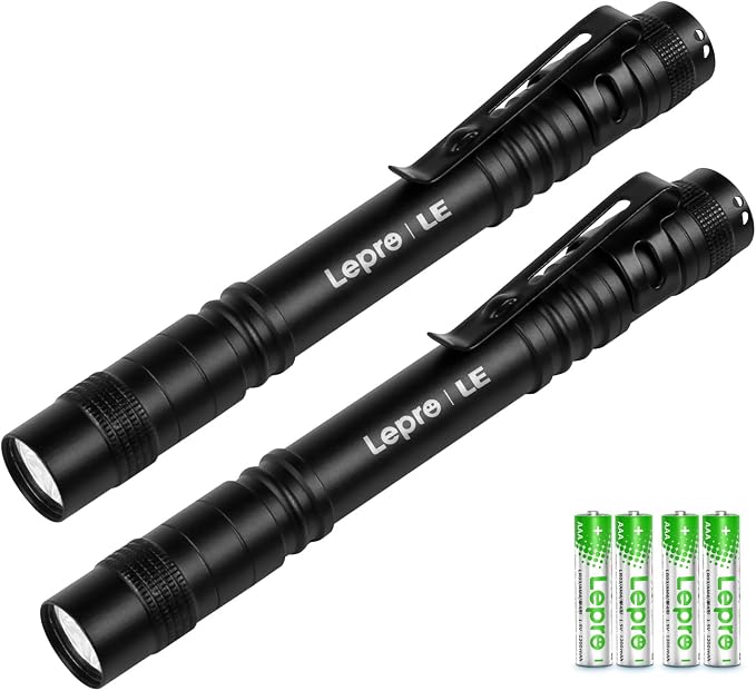 LE LED Pen Flashlights, Lightweight, Waterproof Pocket Flashlight by Lepro