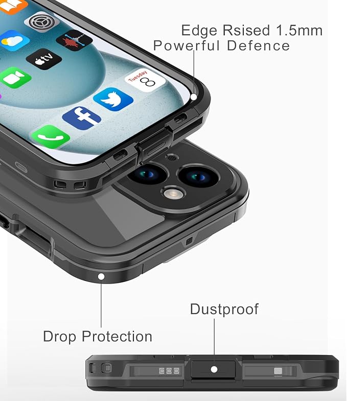 for iPhone 15 Case Waterproof | Shockproof Dust Proof Phone Case Cover - Image 4