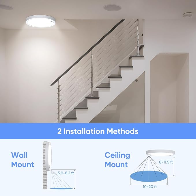 KEPLUG Wired Motion Sensor Ceiling Light Fixture-Motion Sensor Light Indoor - Image 2
