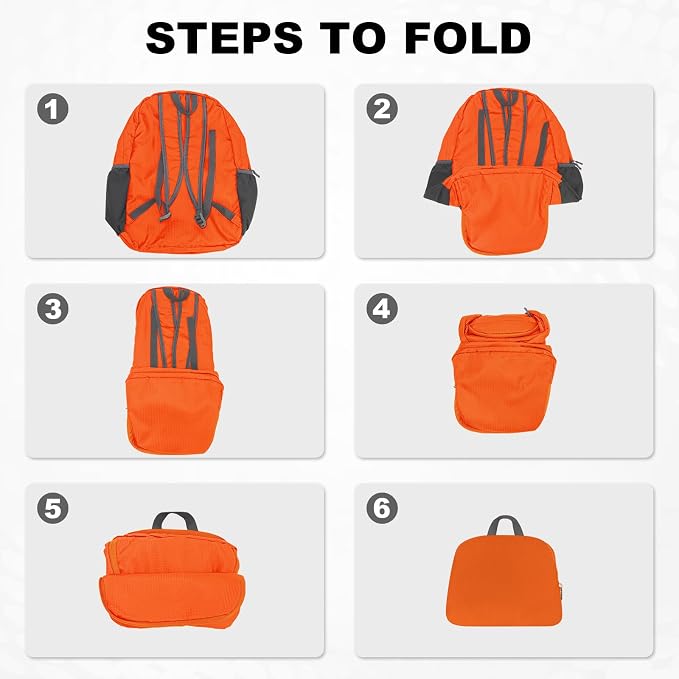 HOLYLUCK 20L Lightweight Packable Hiking Daypack Foldable Backpack - Image 5
