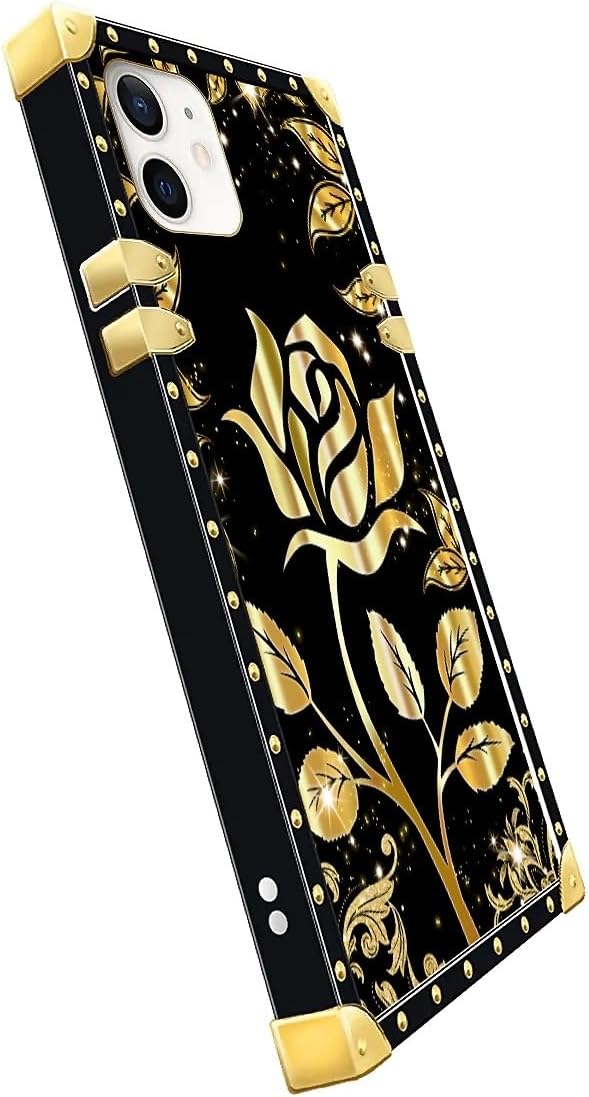 Compatible with iPhone 11 Case, Shine Gold Rose Luxury Golden Decoration - Image 4