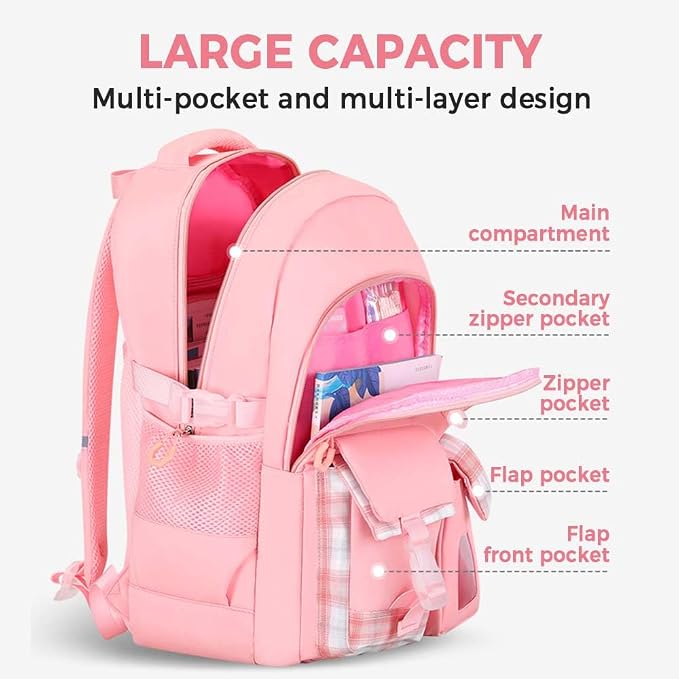 Cute Backpack for Teen Girls Kids Kawaii Bookbag Elementary Middle School - Image 3