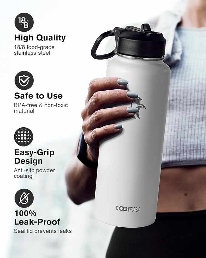 Coolflask Water Bottle 40 oz Insulated - Image 3