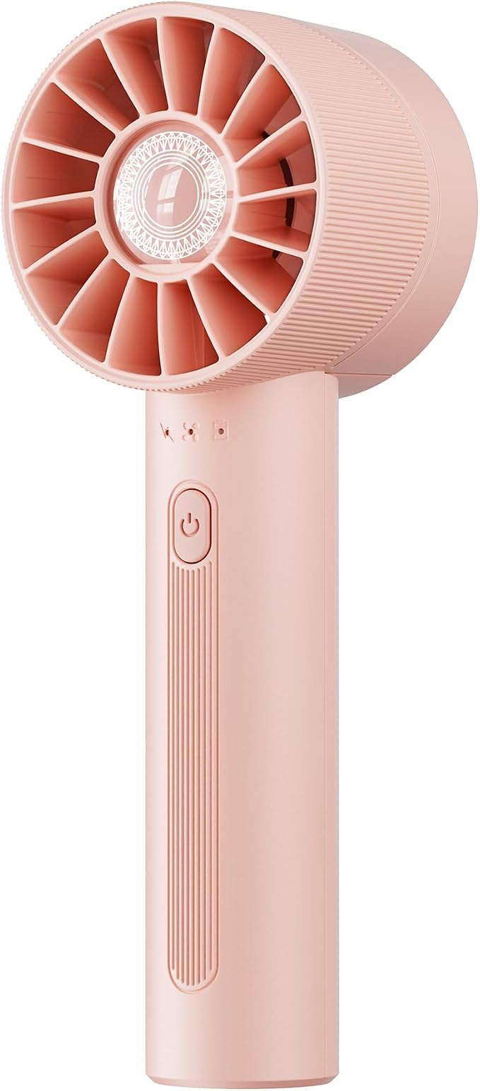 Portable Mini Handheld Turbo Fan, 4 Speed High Velocity Personal, Rechargeable by Coolwill