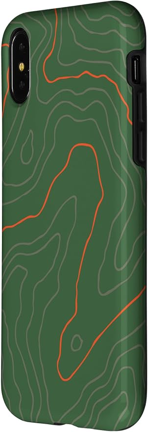 Backcountry Topo Guide Orange Lines Topographical Map Case - Image 2