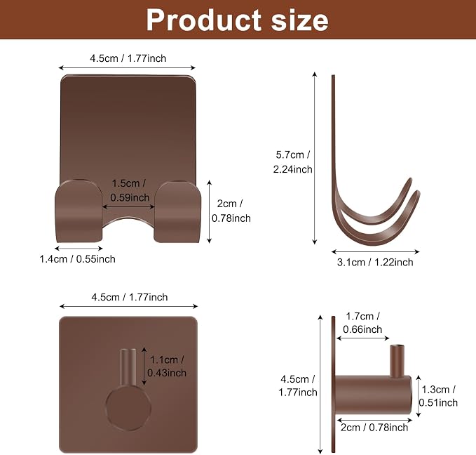 CGBE 4 Pack Shower Hooks - Image 3