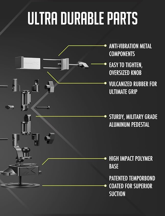Bracketron HD Phone Dock PRO Dash and Window Metal Clamp Mount, Phone Holder - Image 5