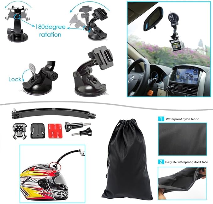 Reflex Camera 59-in-1 Action Camera Accessories Kit Compatible - Image 3