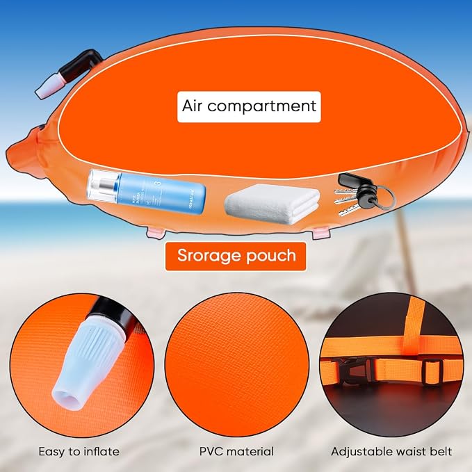 Swim Buoy for Open Water, 20L Swim Safety Float Waterproof Dry Bag for Swimmers - Image 5