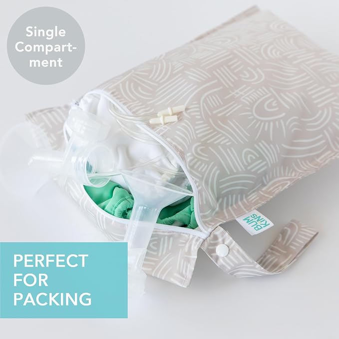 Bumkins Waterproof Wet Bag for Baby, Swim Suit, Cloth Diapers, Pump Parts - Image 2