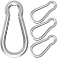 Carabiner, Heavy Duty Galvanized Steel Spring Snap Hook Carabiner Clips by High-PQ