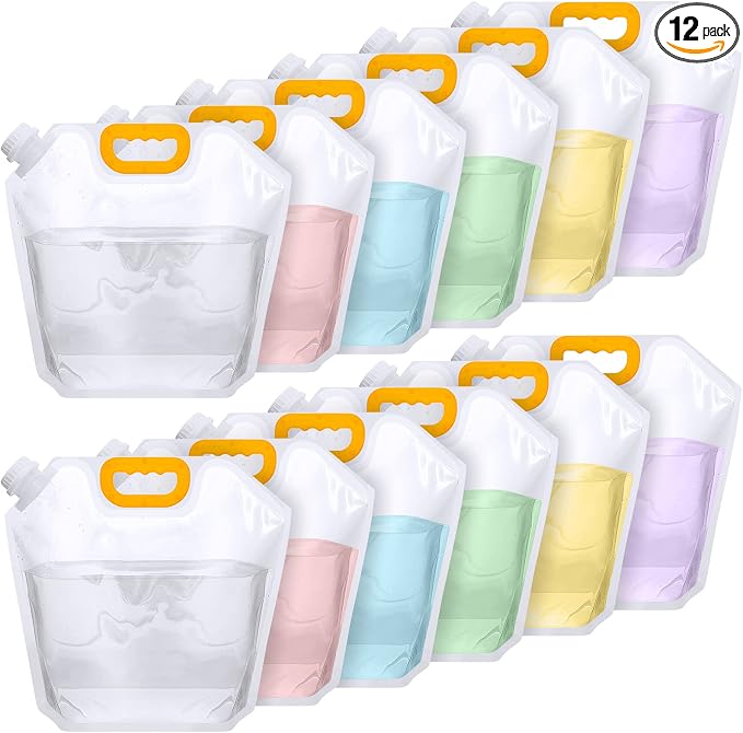 Tessco for you 12 Pack 1.3 Gallon Collapsible Water Storage Bag Water Container by Tessco