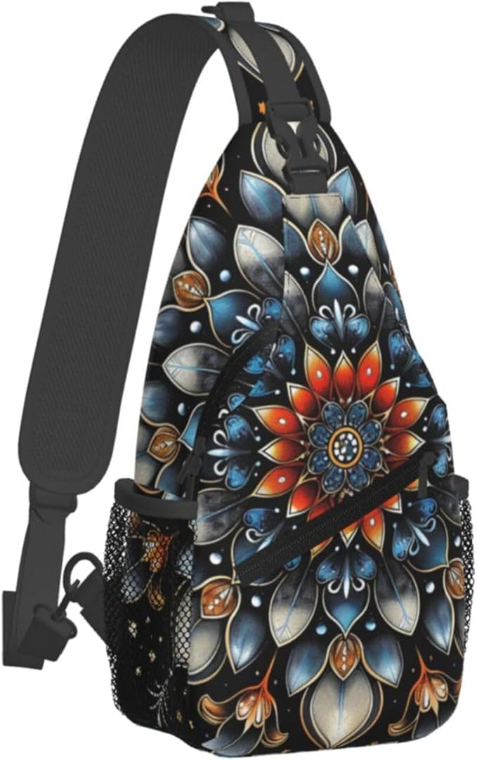 Mandala Sling Bag For Women Men Fashion Backpack Crossbody Mandala Shoulder Bag - Image 2