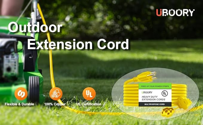 Outdoor Extension Cord Waterproof 100 FT, Flexible 100% Copper 3 Prong - Image 6