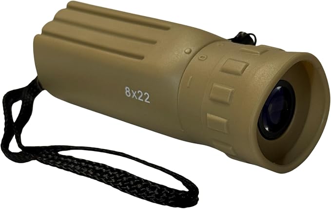 Brunton LITE TECH 8x22 Monocular, Coyote Tan, BaK-4 Prism Glass, Compact Design - Image 7