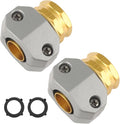 Garden Hose Repair Kits, 2 Pack Brass Water Hose Connector, Fit 3/4" and 5/8" by AuySier