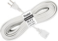 50FT White Extension Cord, 2 Prong Extension Cords Indoor, 16 Gauge SPT-2 Flat by Yeatel