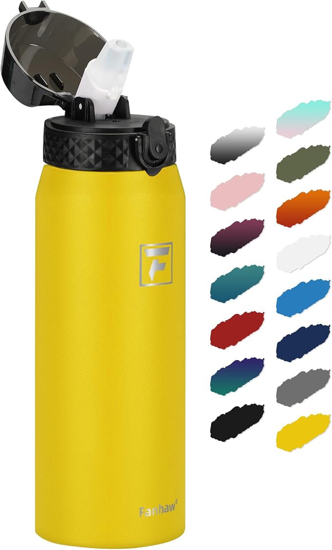 Fanhaw 24 oz Insulated Stainless Steel Water Bottle by FANHAW