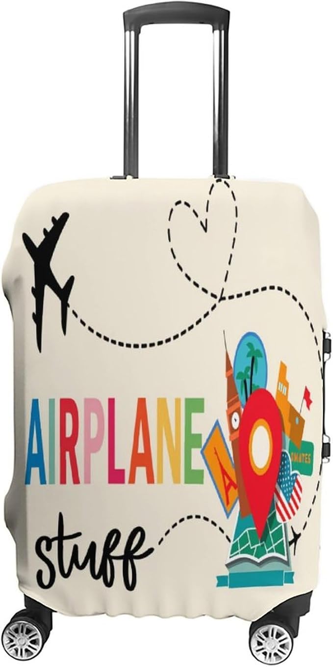 Airplane Travel Accessories Stretch Luggage Cover, Washable Suitcase Protector by Unknown