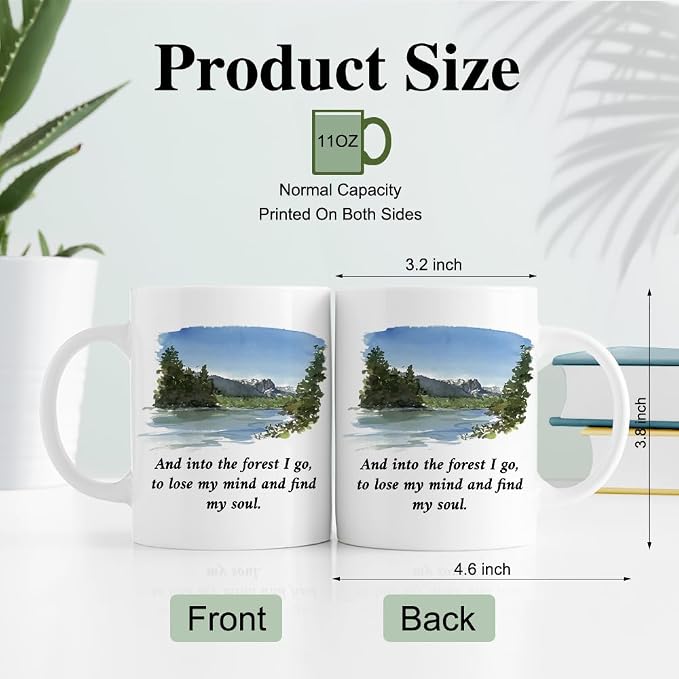 RZHV And Into The Forest I Go To Lose My Mind And Find My Soul 11 Oz Novelty Mug - Image 2