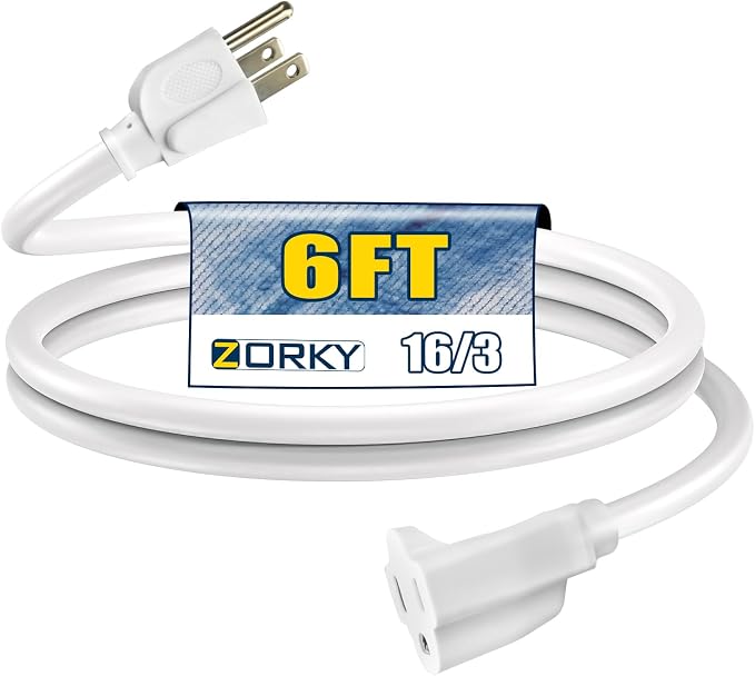 6ft Outdoor Extension Cord for Christmas Decorations by Zorky