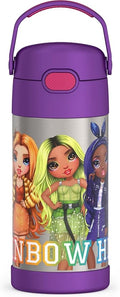 THERMOS FUNTAINER 12 Ounce Stainless Steel Vacuum Insulated Kids Straw Bottle by Thermos