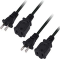 2-Pack Extension Cord 2 Prong, 5FT Short and Small Etension Cords Male/Female by Yeatel