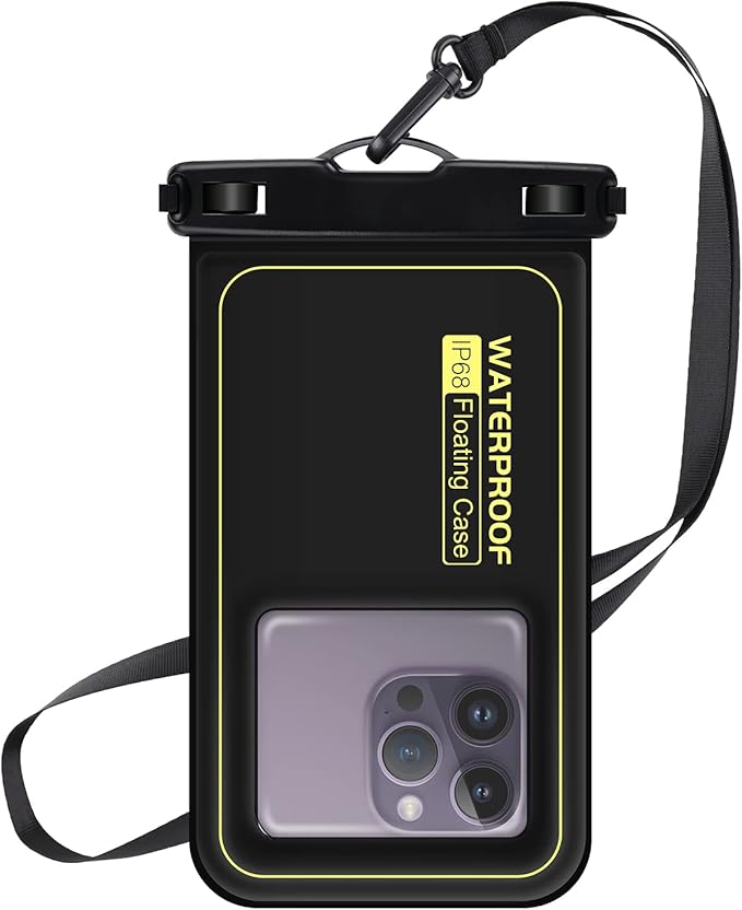Large Waterproof Phone Pouch Floating, Phone Case Friendly, IP68 Waterproof by RAZOBWS