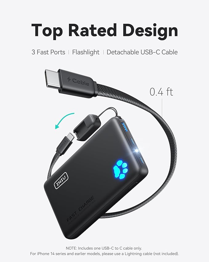 INIU Portable Charger, Ultra Slim 45W Fast Charging - Image 4
