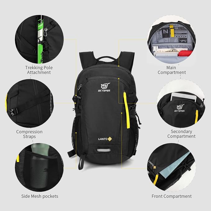 SKYSPER Small Hiking Backpack, 20L/30L Lightweight Travel Backpacks Hiking - Image 4