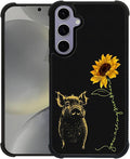 for Samsung Galaxy S24 S25 Case, Pig Sunflower Yellow Sunshine Pattern Graphic by FKBRCL4U