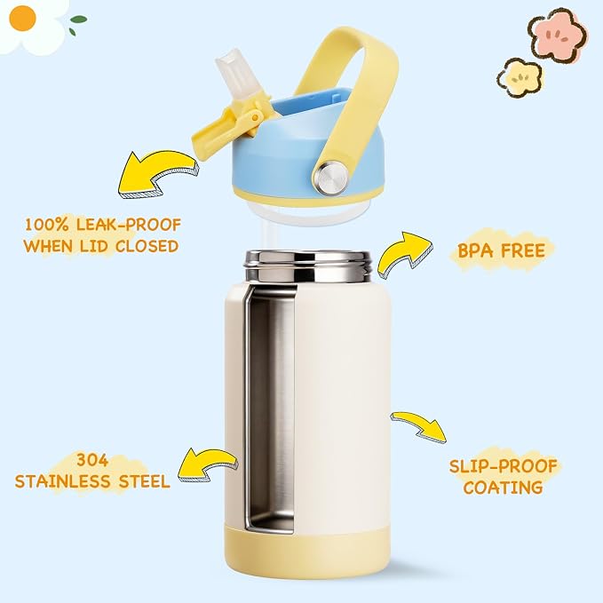 Kerilyn 12oz Water Bottle, Stainless Steel Insulated Water Bottle - Image 3