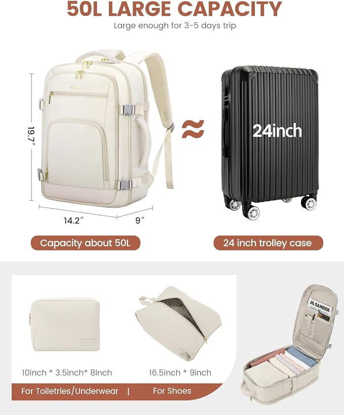 LOVEVOOK 50L Large Travel Backpack - Image 2