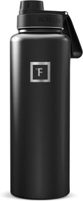IRON °FLASK Camping & Hiking Hydration Flask - 40 oz Midnight Black by IronFlask