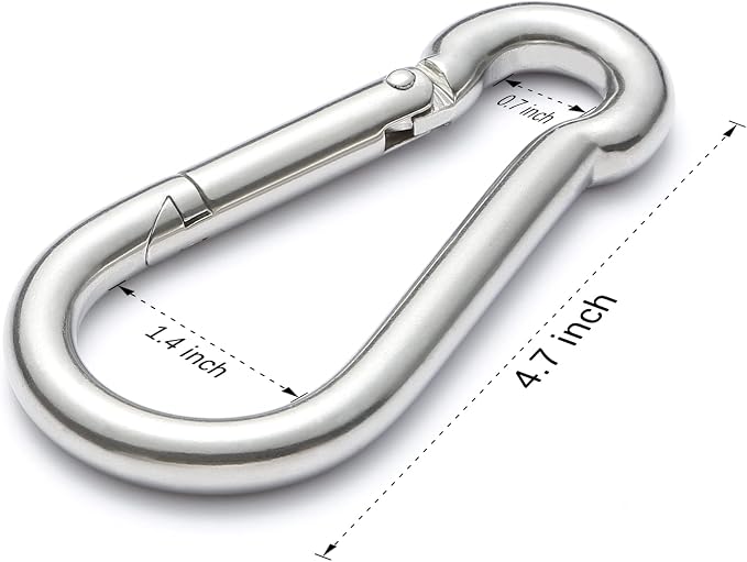 sprookber Stainless Steel Spring Snap Hook Carabiner - Image 2
