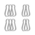 Carabiner, Heavy Duty Galvanized Steel Spring Snap Hook Carabiner Clips by High-PQ